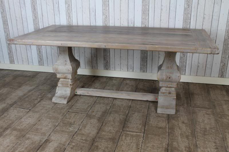 White Washed Kitchen Tables
 DISTRESSED LIMED ELM DINING TABLE WHITE WASHED BLEACHED