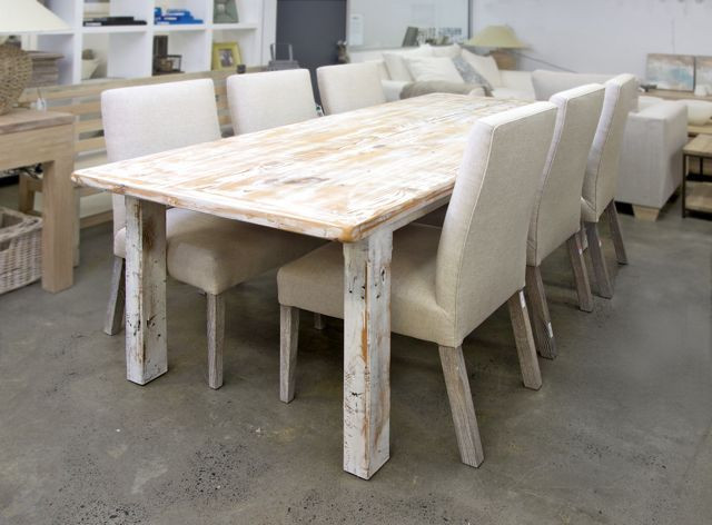 White Washed Kitchen Tables
 Recycled Oregon Table White Wash Home