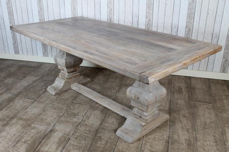 White Washed Kitchen Tables
 DISTRESSED LIMED ELM DINING TABLE WHITE WASHED BLEACHED