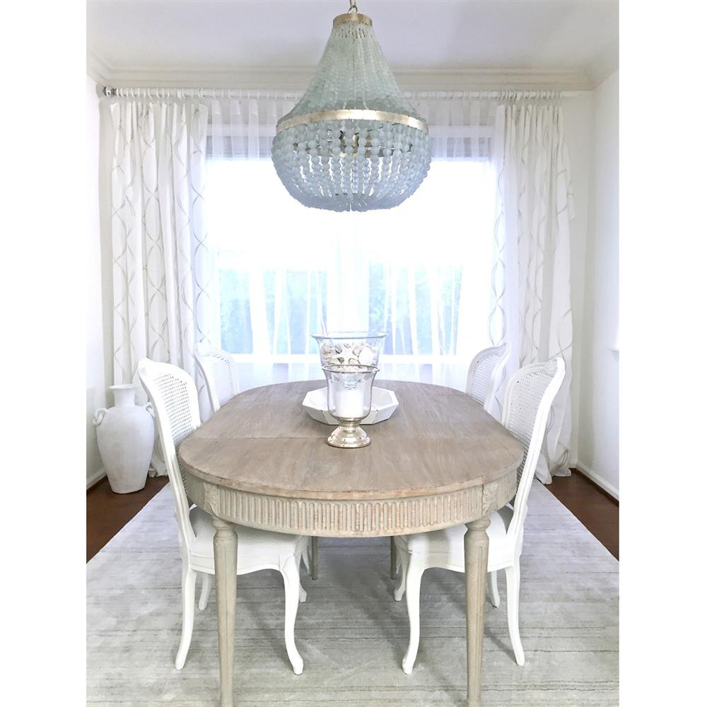 White Washed Kitchen Tables
 Floren French Country White Wash Oak Extendable Breakfast