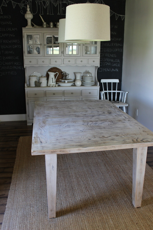 White Washed Kitchen Tables
 HOW TO WHITEWASH FURNITURE AND DINING ROOM REVEAL