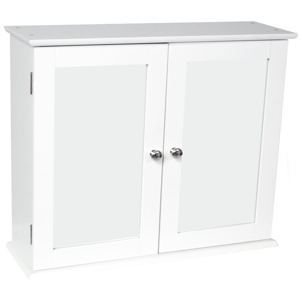 White Wood Bathroom Wall Cabinet
 Bathroom Cabinet Single Double Door Wall Mounted Tallboy