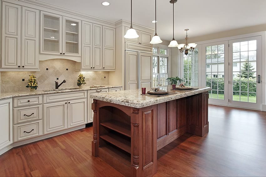White Wood Kitchen Cabinets
 Luxury Kitchen Ideas Counters Backsplash & Cabinets