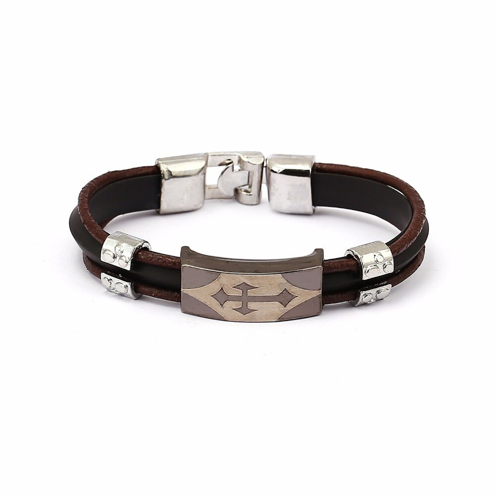 Wholesale Leather Bracelets
 Wholesale fashion jewelry men s bracelets alloy Leather