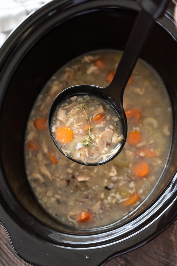 Wild Rice Turkey Soup
 Slow Cooker Turkey Wild Rice Soup Flavor the Moments