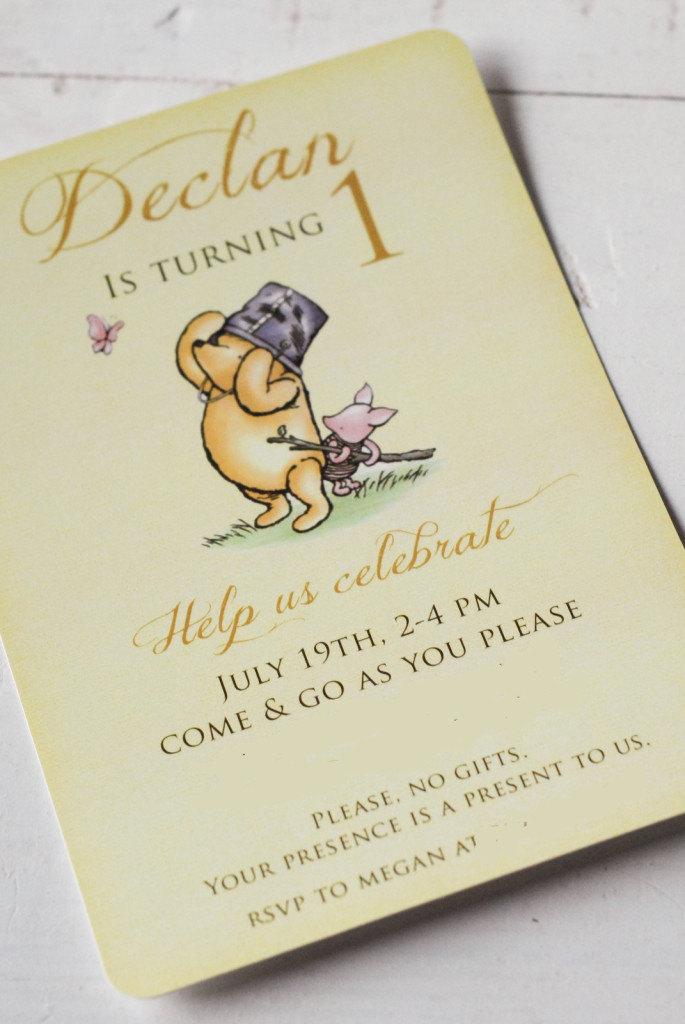 Winnie The Pooh 1st Birthday Invitations
 Declan s Hundred Acre Wood First Birthday Project Nursery