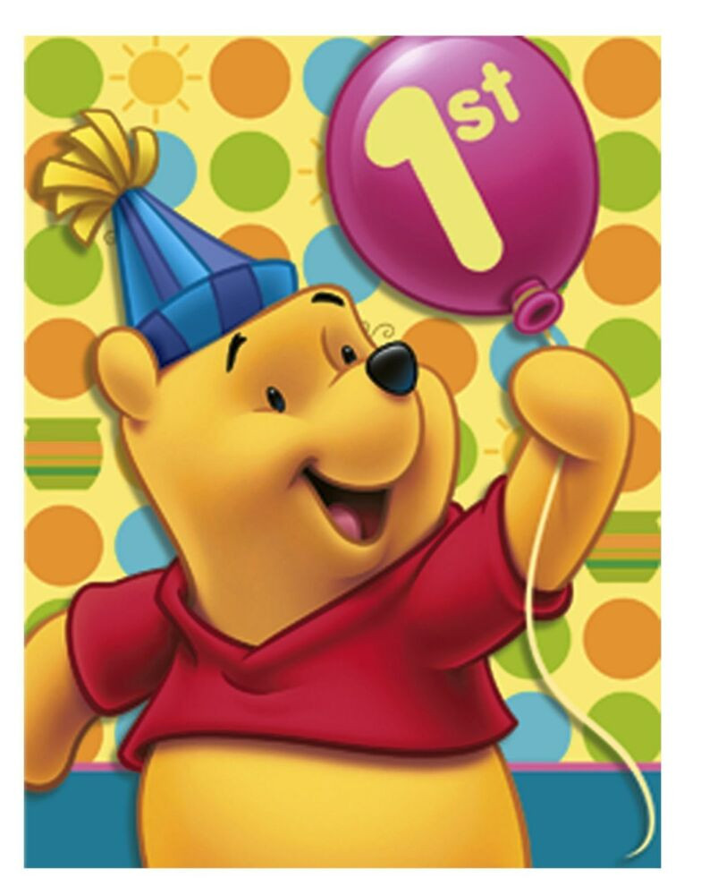 Winnie The Pooh 1st Birthday Invitations
 WINNIE THE POOH 1ST BIRTHDAY PARTY INVITATIONS Fill In