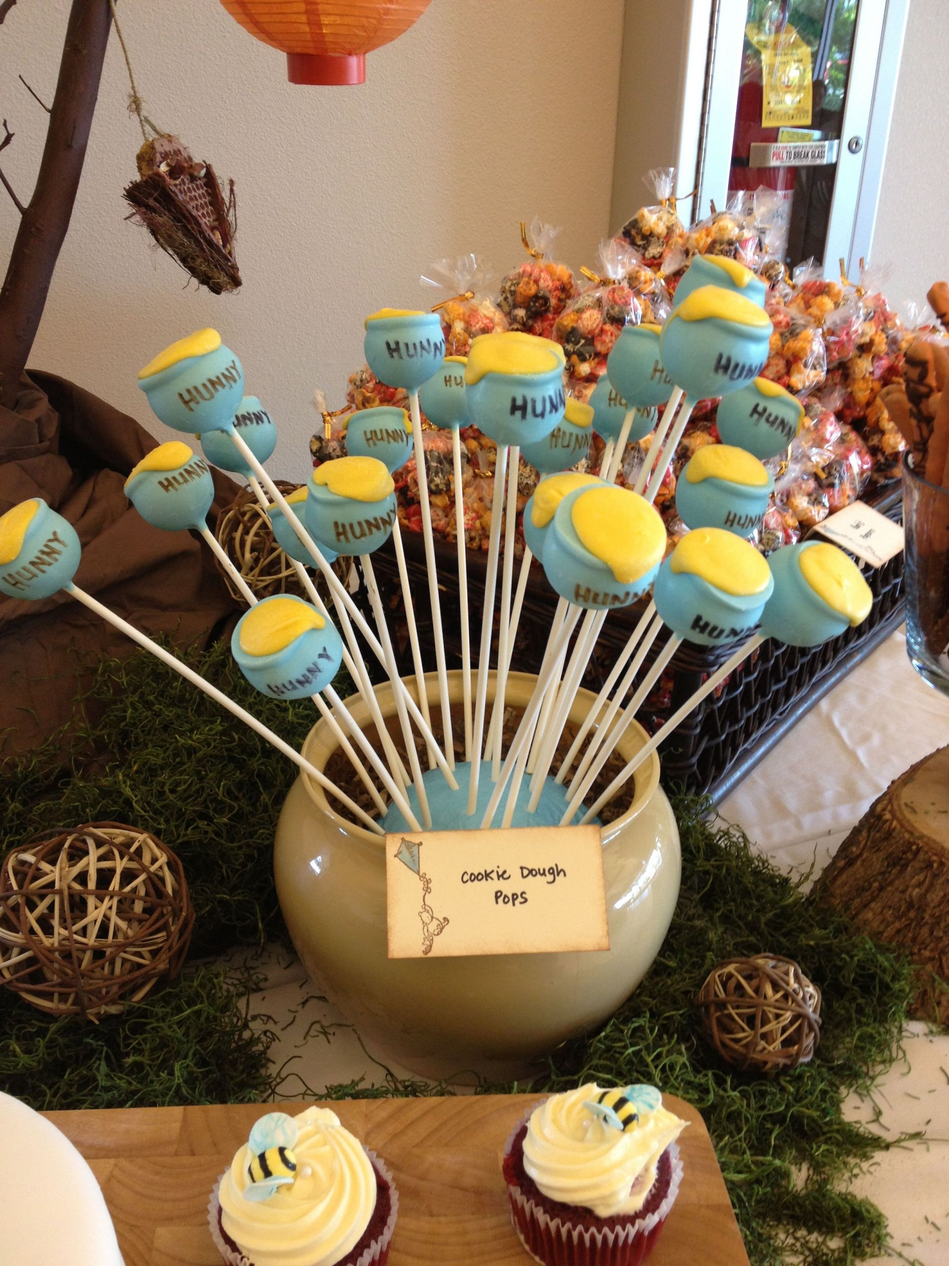 Winnie The Pooh Baby Shower Decorations Ideas
 Honeypot cakepops for Winnie the Pooh baby shower