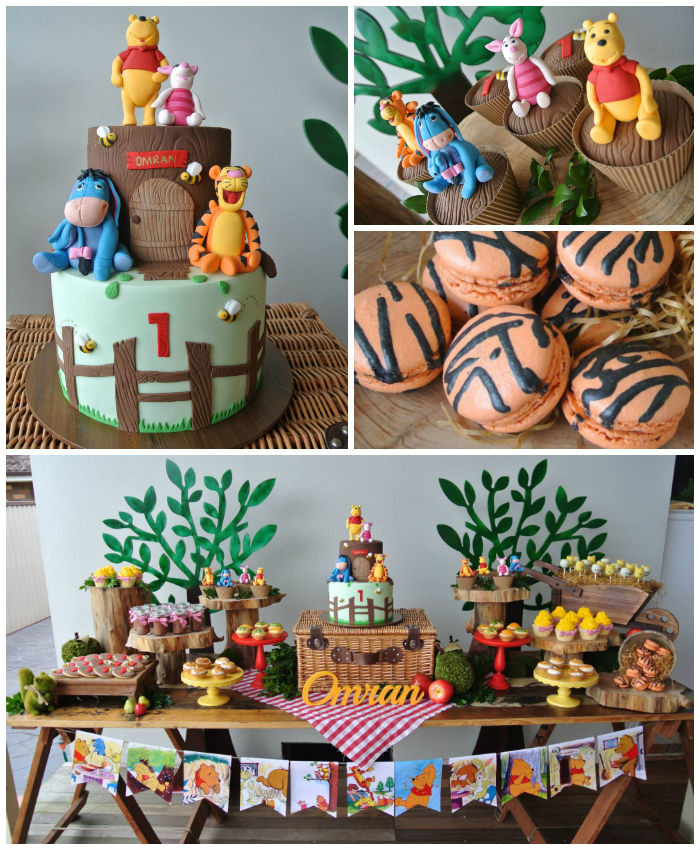 Winnie The Pooh Birthday Decorations
 Kara s Party Ideas Rustic Winnie The Pooh First Birthday