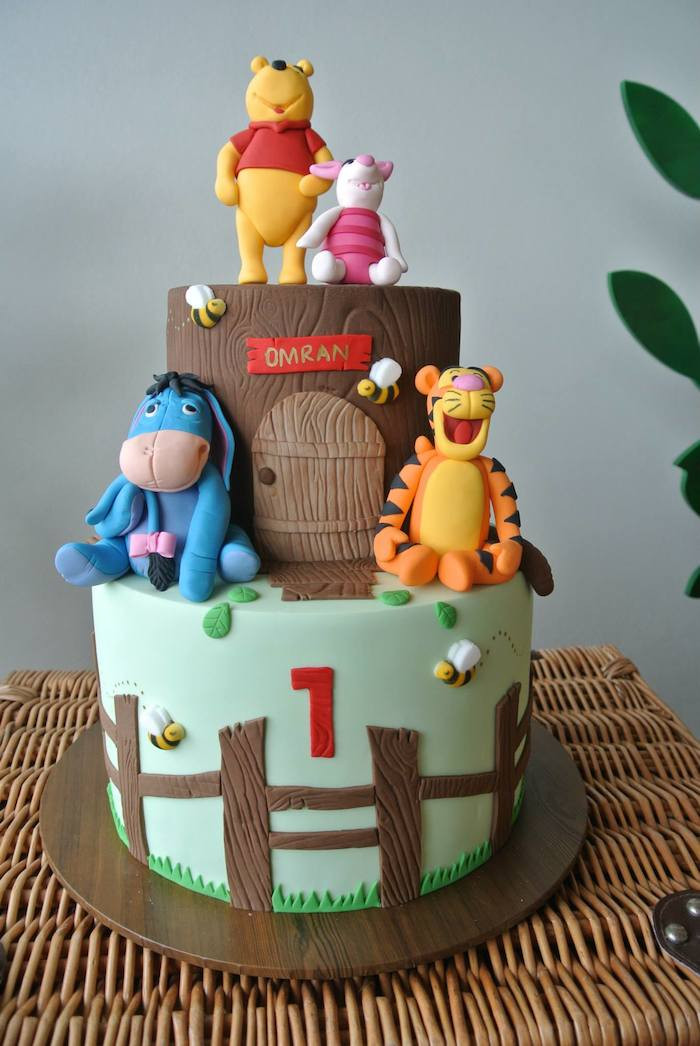 Winnie The Pooh Birthday Party Decorations
 Kara s Party Ideas Rustic Winnie The Pooh First Birthday