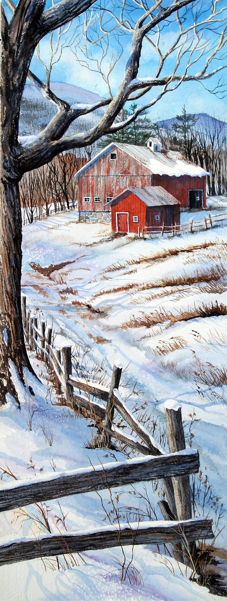 Winter Landscape Painting
 Heart warming Winter Landscapes That Will Melt The Chill