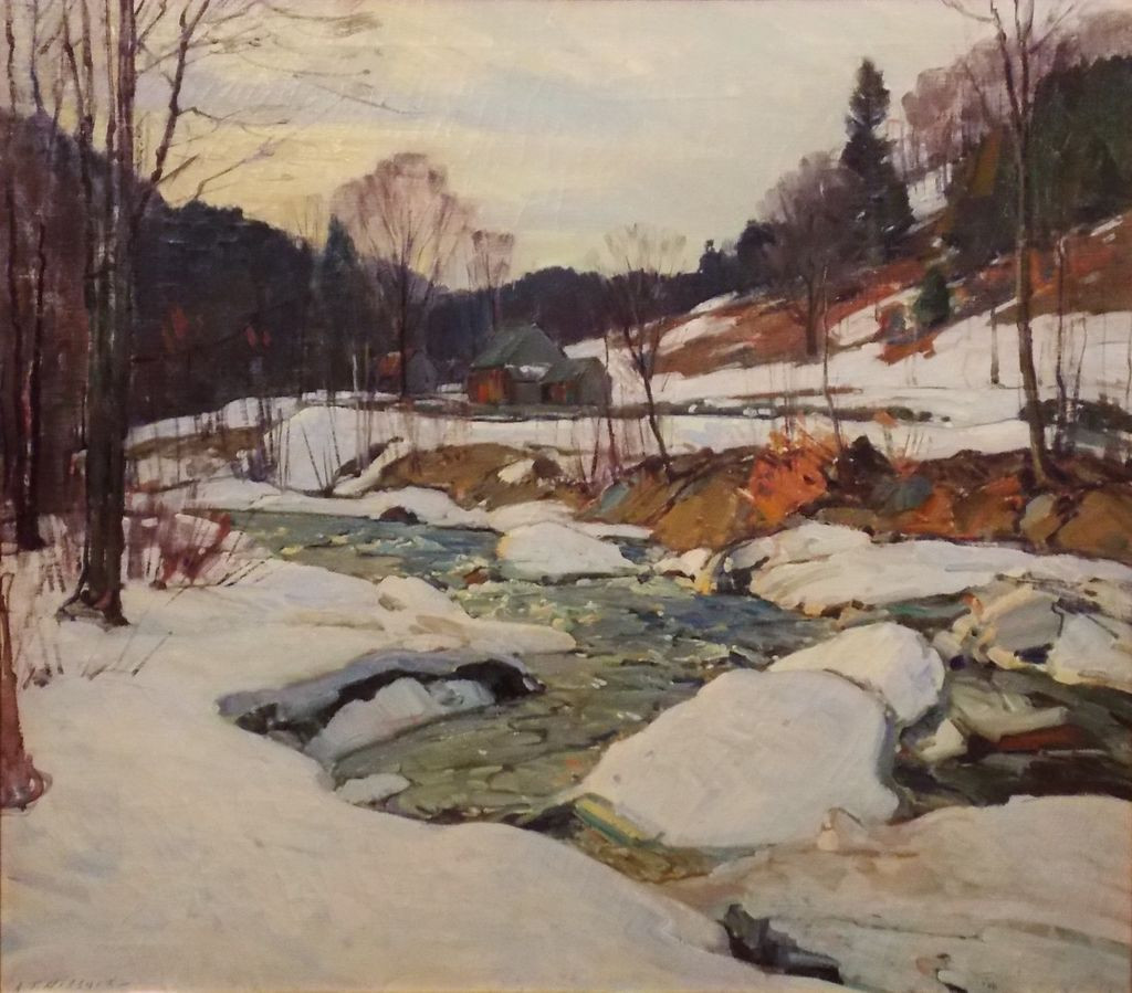 Winter Landscape Paintings
 Aldro Thompson Hibbard Oil Painting Winter Landscape New