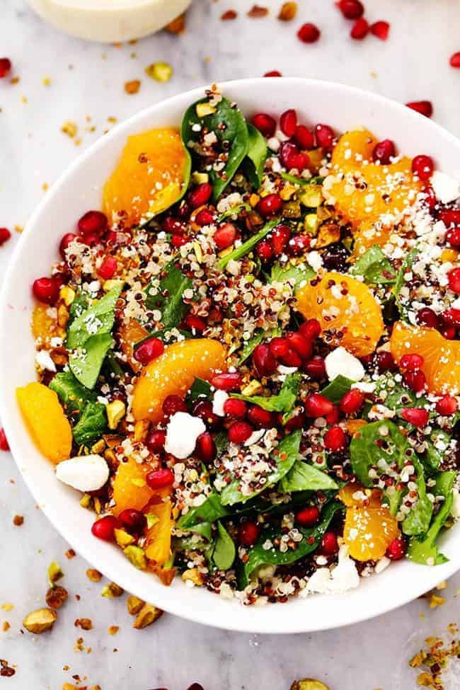 Winter Quinoa Salad
 Winter Pomegranate Orange Quinoa Salad with Creamy Lemon