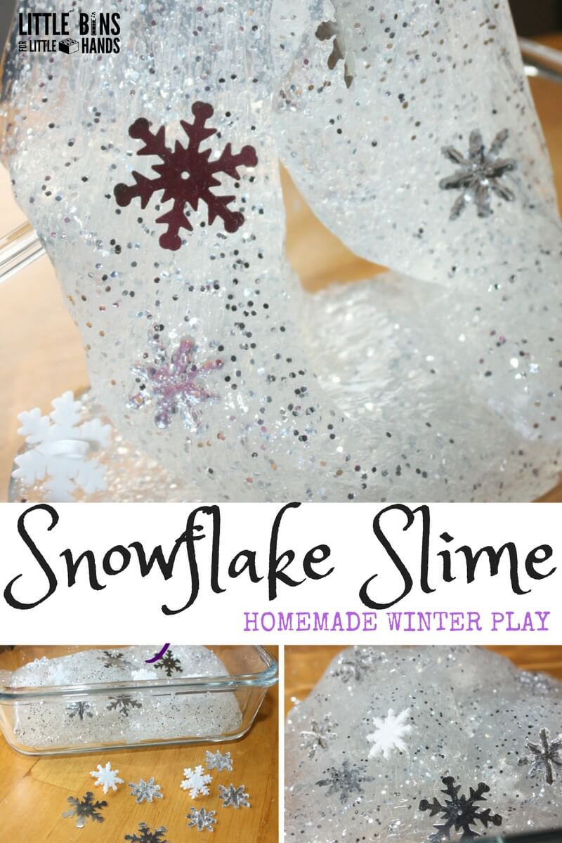 Winter Recipes For Kids
 Winter Snowflake Homemade Slime Recipe For Kids
