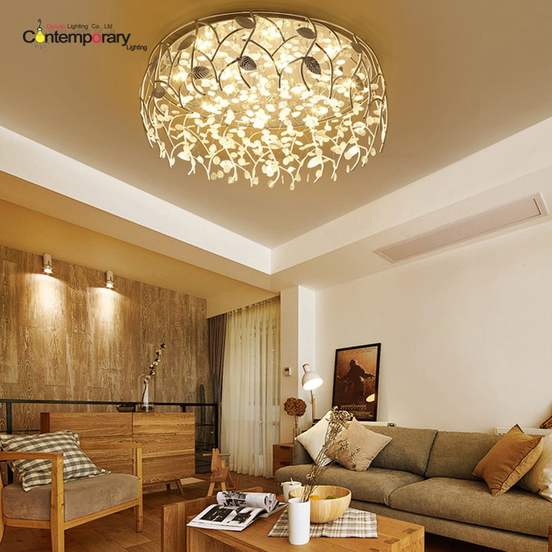 Wireless Living Room Lights
 Wireless remote control dimming Modern Led Crystal Ceiling
