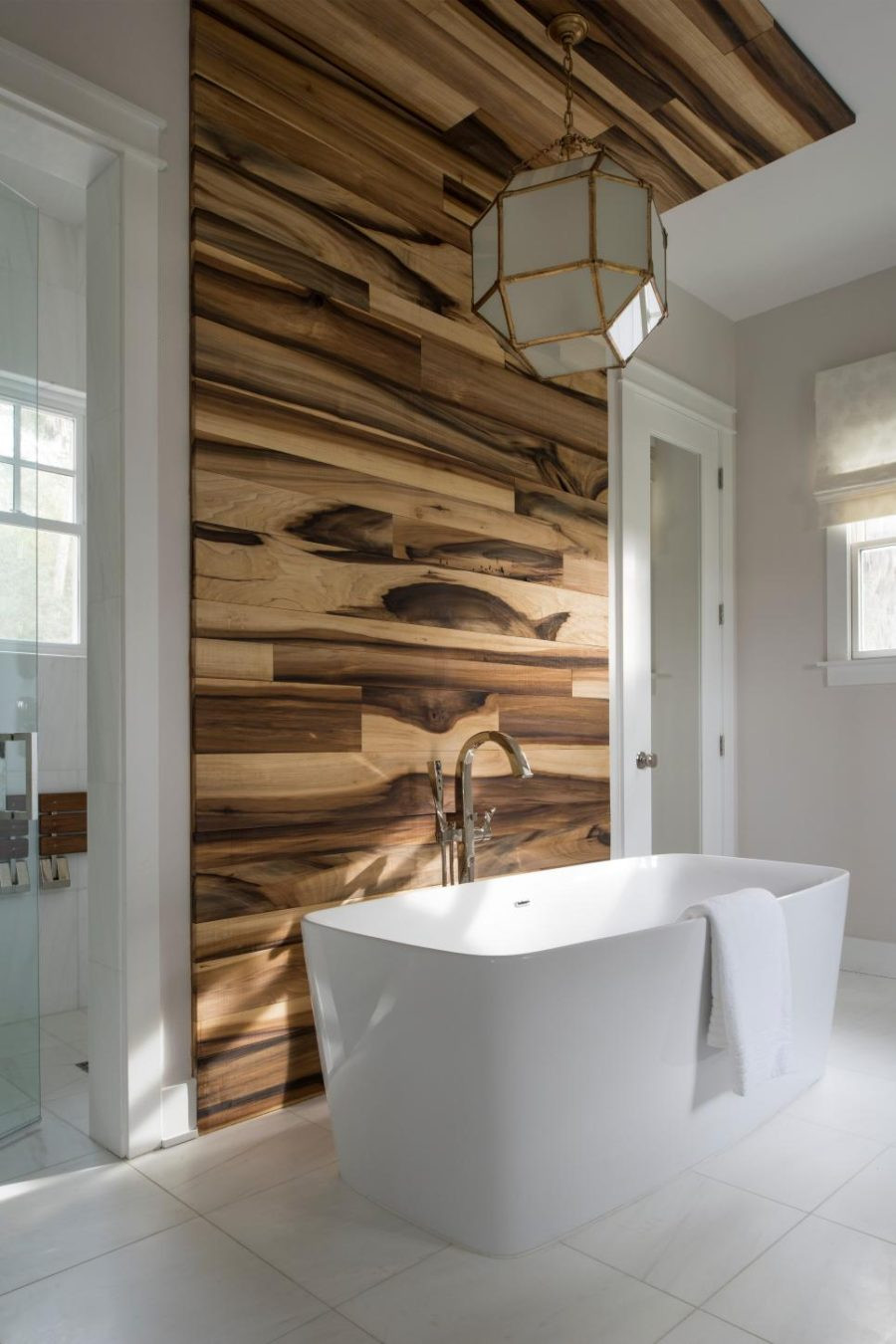 Wood Accent Wall Bathroom
 Wood Look Tile Ideas for Every Room in Your House