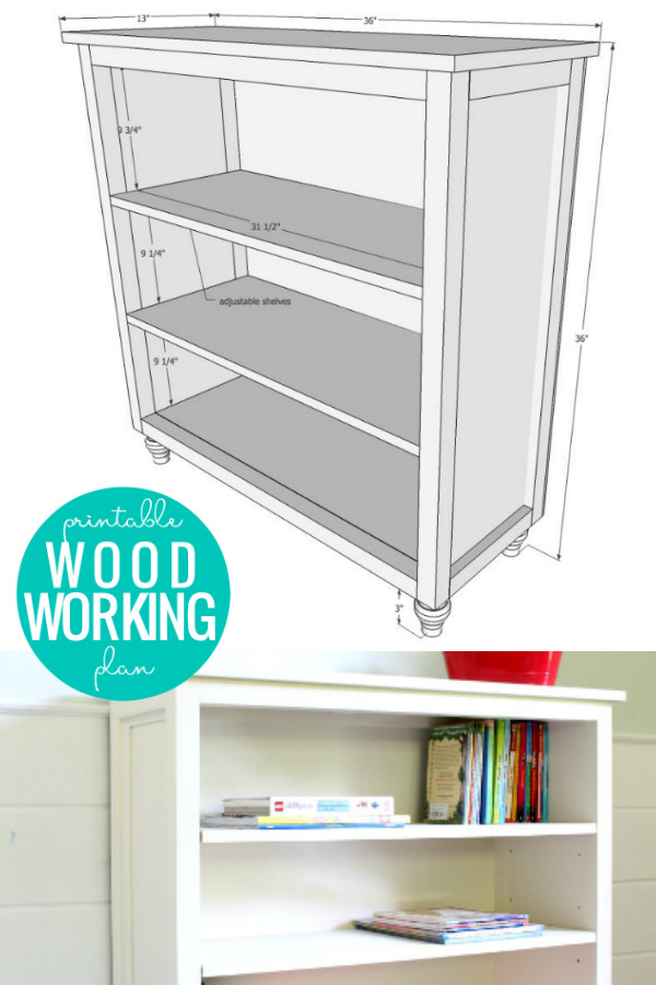 Wood Bookshelf DIY
 DIY Bookshelf Woodworking Plan with Adjustable Shelves