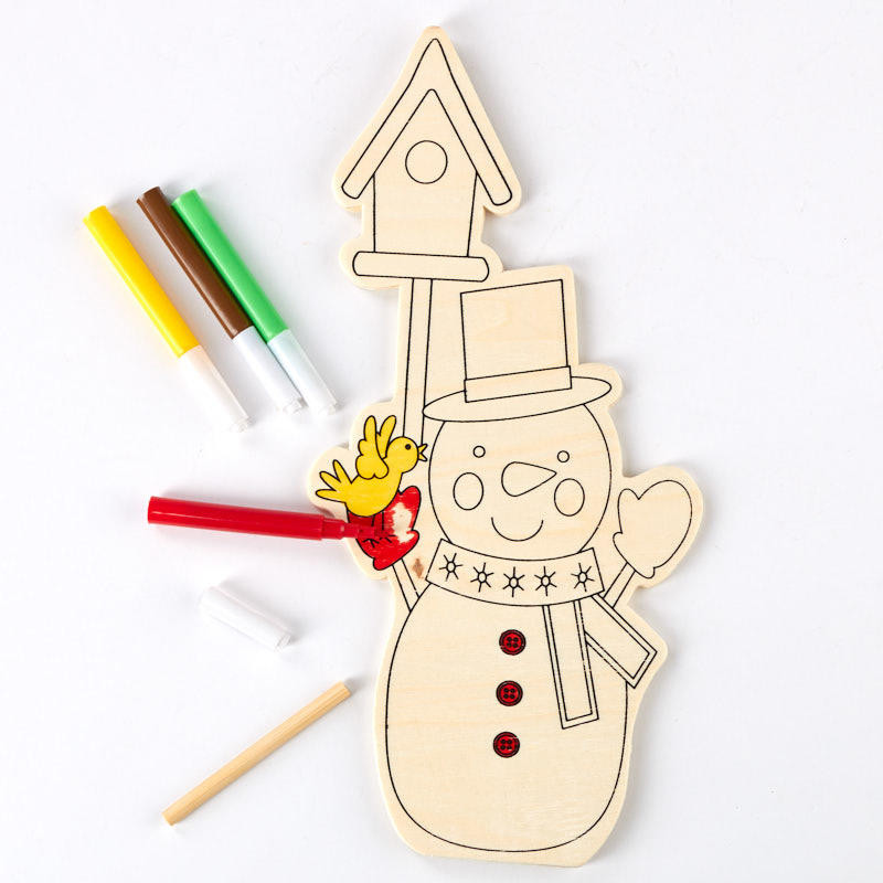 Wood Craft Kits For Kids
 Ready to Color Wood Stand Up Snowman Kid s Craft Kit