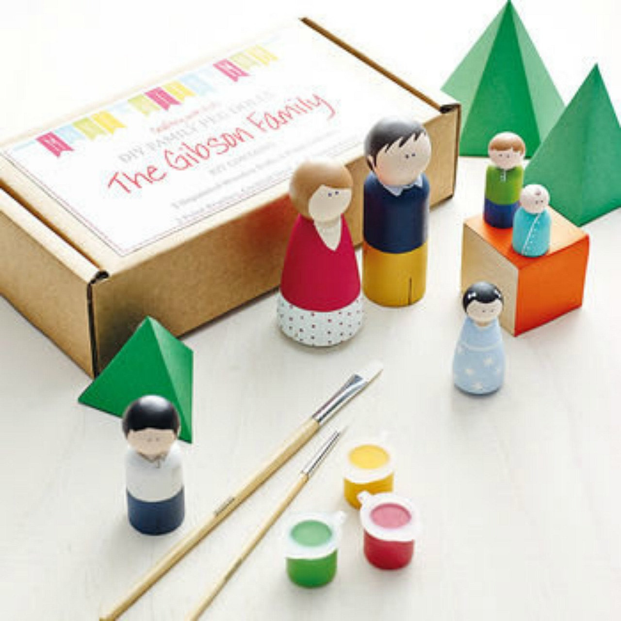 Wood Craft Kits For Kids
 Peg Doll Kit Family of 4 Wooden Dolls Kids Craft Kit DIY