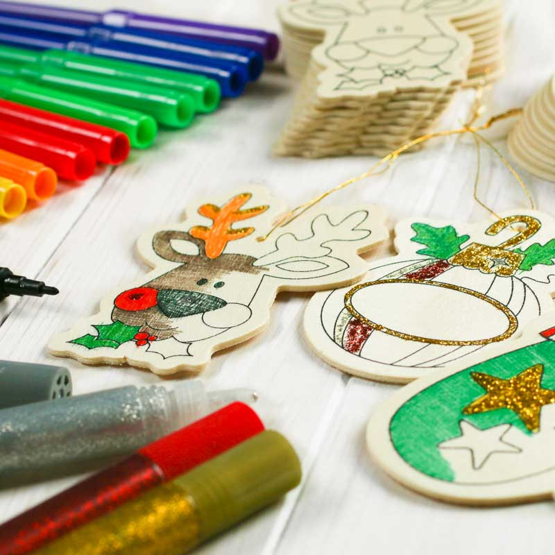 Wood Craft Kits For Kids
 Holiday Wood Cutout Ornaments Kid s Group Activity Kit