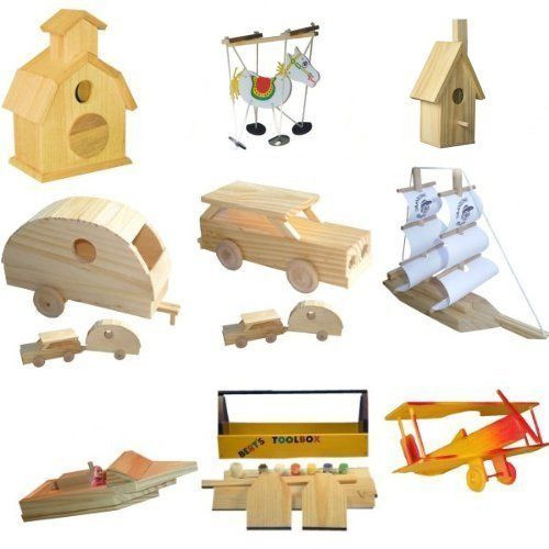 Wood Craft Kits For Kids
 Amazon 9 Assorted Wood Craft Kits For Kids Toys