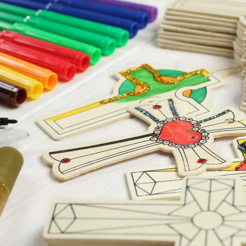 Wood Craft Kits For Kids
 Wood Cutout Cross Ornaments Kid s Craft Kit Kids Craft