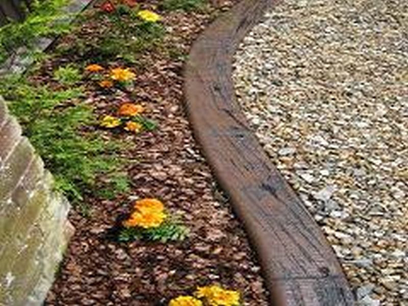 Wood Landscape Edging
 Garden Lawn Edging Garden Border Edging and Lawn Edging