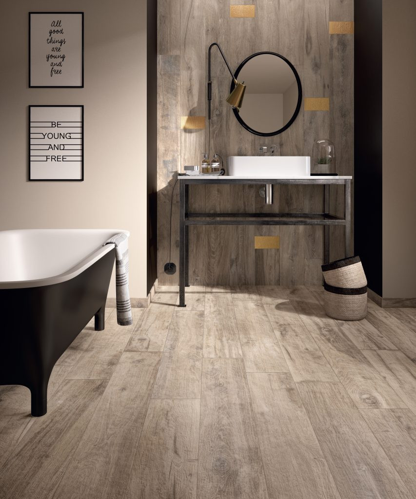 Wood Look Tile Bathrooms
 Wood look porcelain tile in five colors