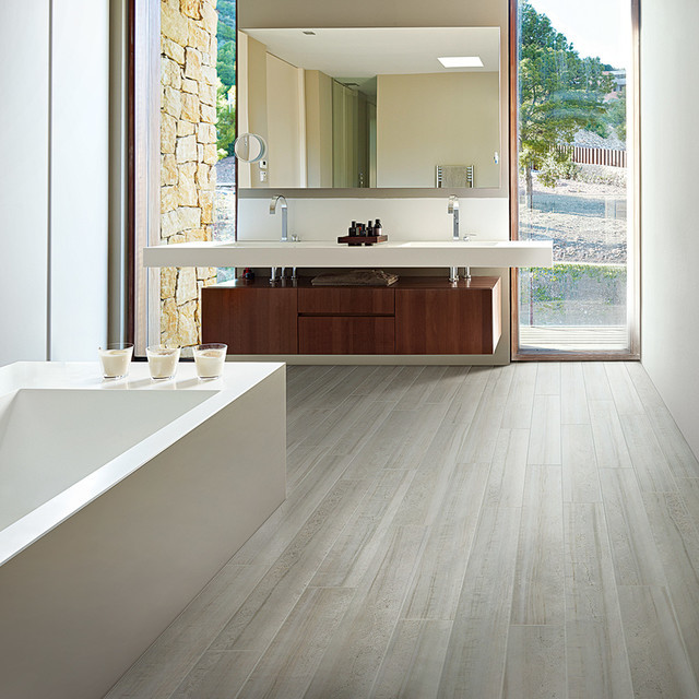 Wood Look Tile Bathrooms
 Mannington Haven Contemporary Wood Look Tile Flooring