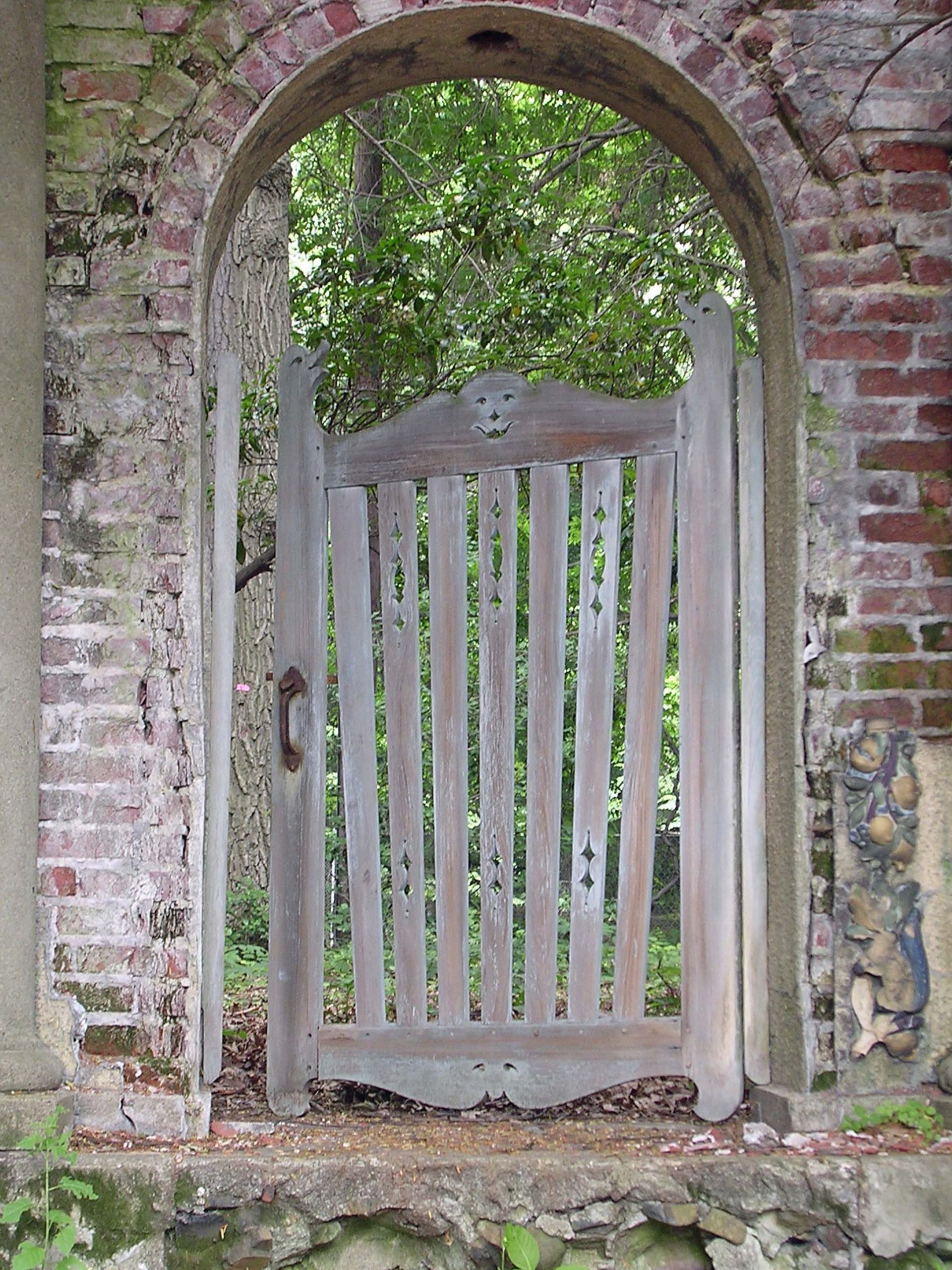 Wooden Backyard Gates
 Garden Design Details Rustic Wood Gates – Susan Cohan Gardens