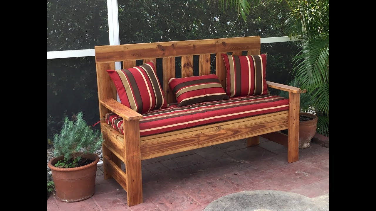 Wooden Bench DIY
 Upcycled Wood Outdoor Bench Garden Bench DIY 60 inch