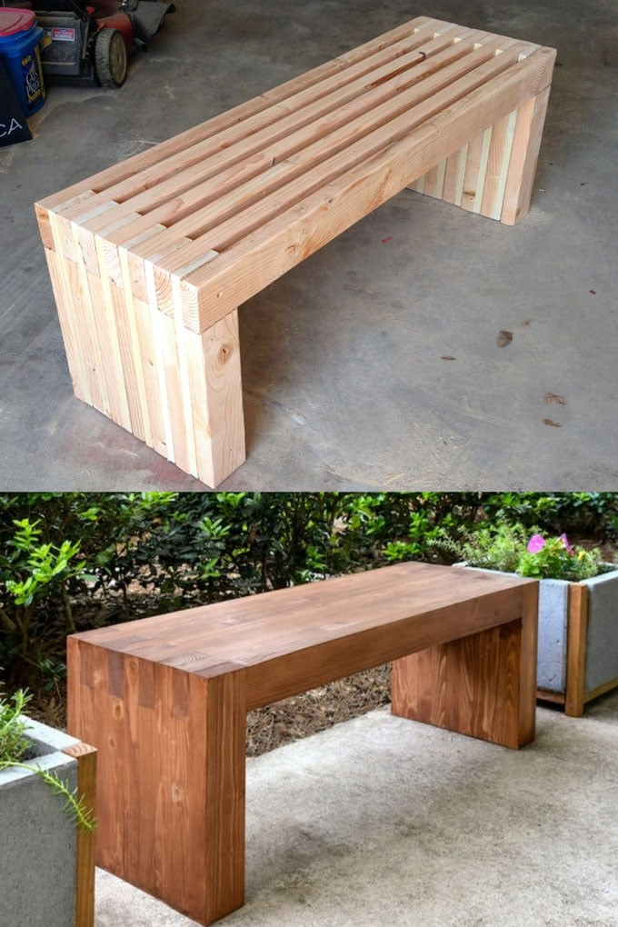 Wooden Bench DIY
 21 Gorgeous Easy DIY Benches Indoor & Outdoor A Piece