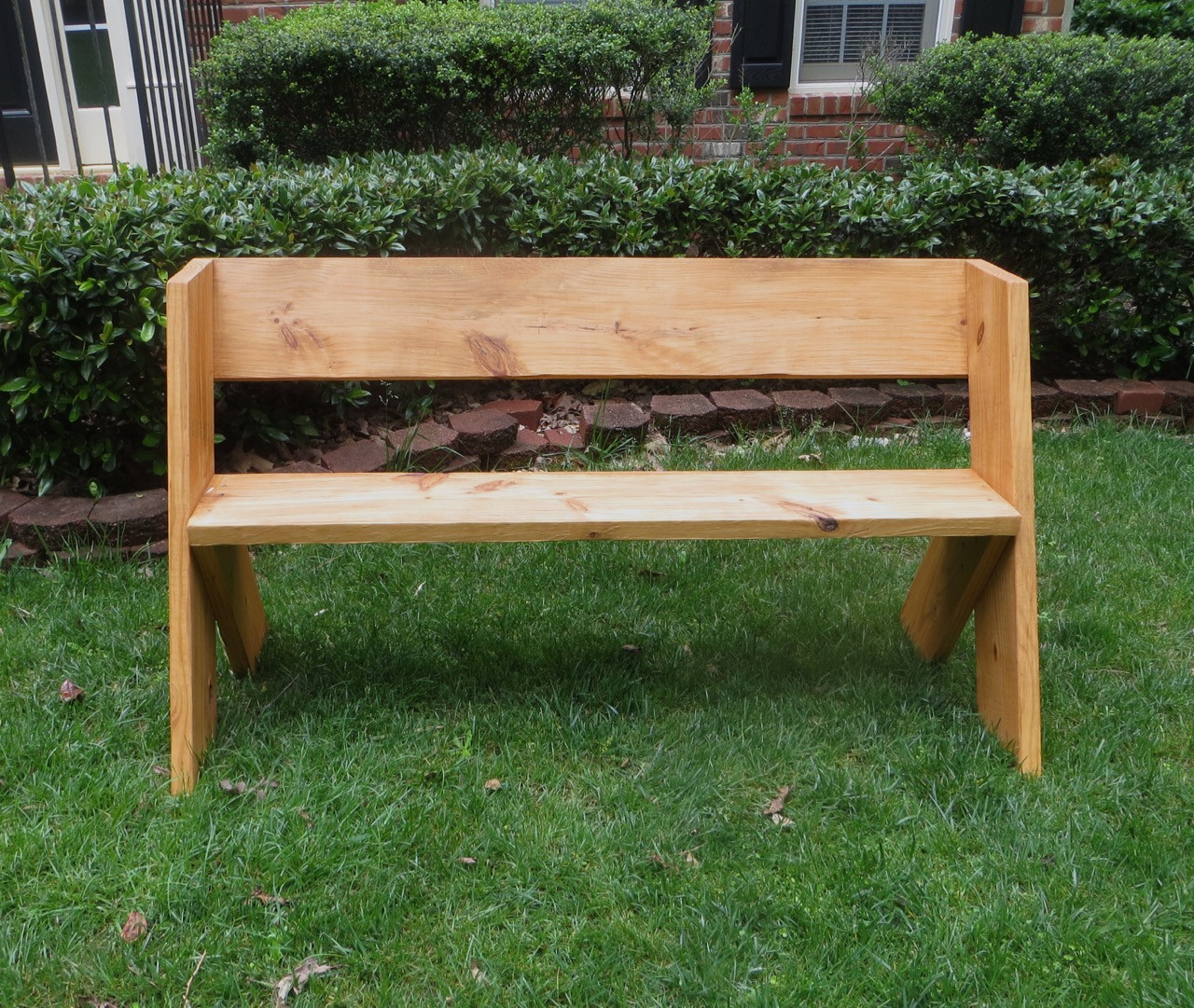 Wooden Bench DIY
 The Project Lady DIY Tutorial $16 Simple Outdoor Wood Bench