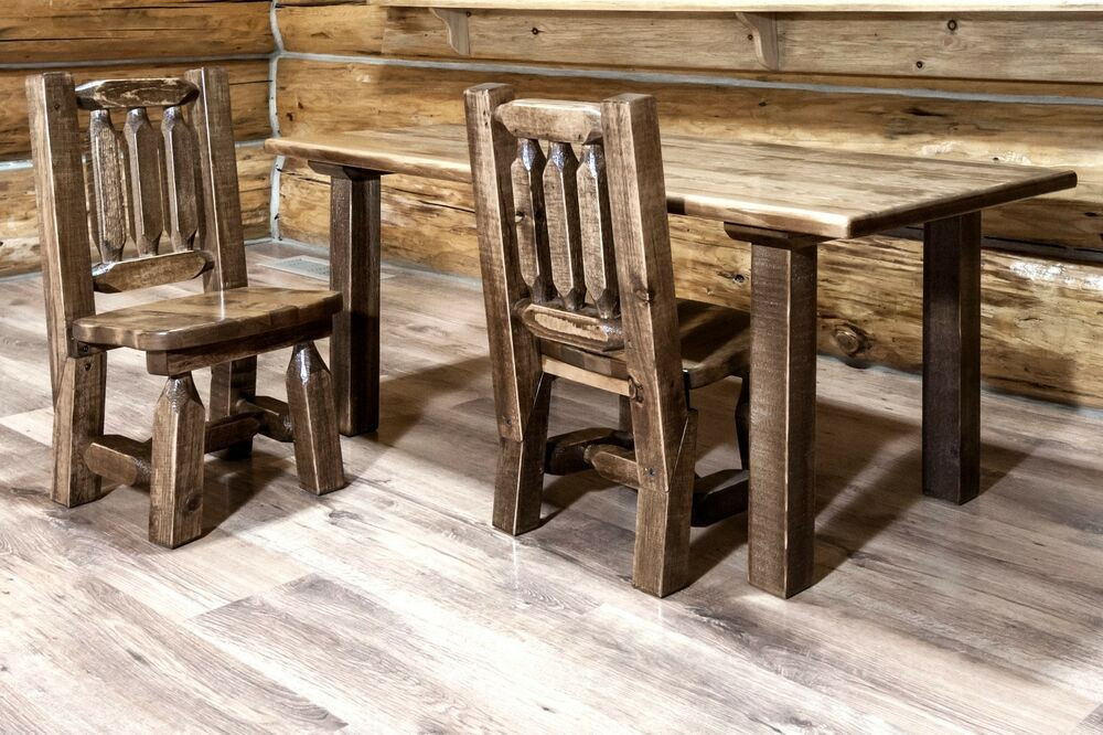 Wooden Kids Table
 Wooden Kids Table Chairs Set Amish Made Rustic Toddler