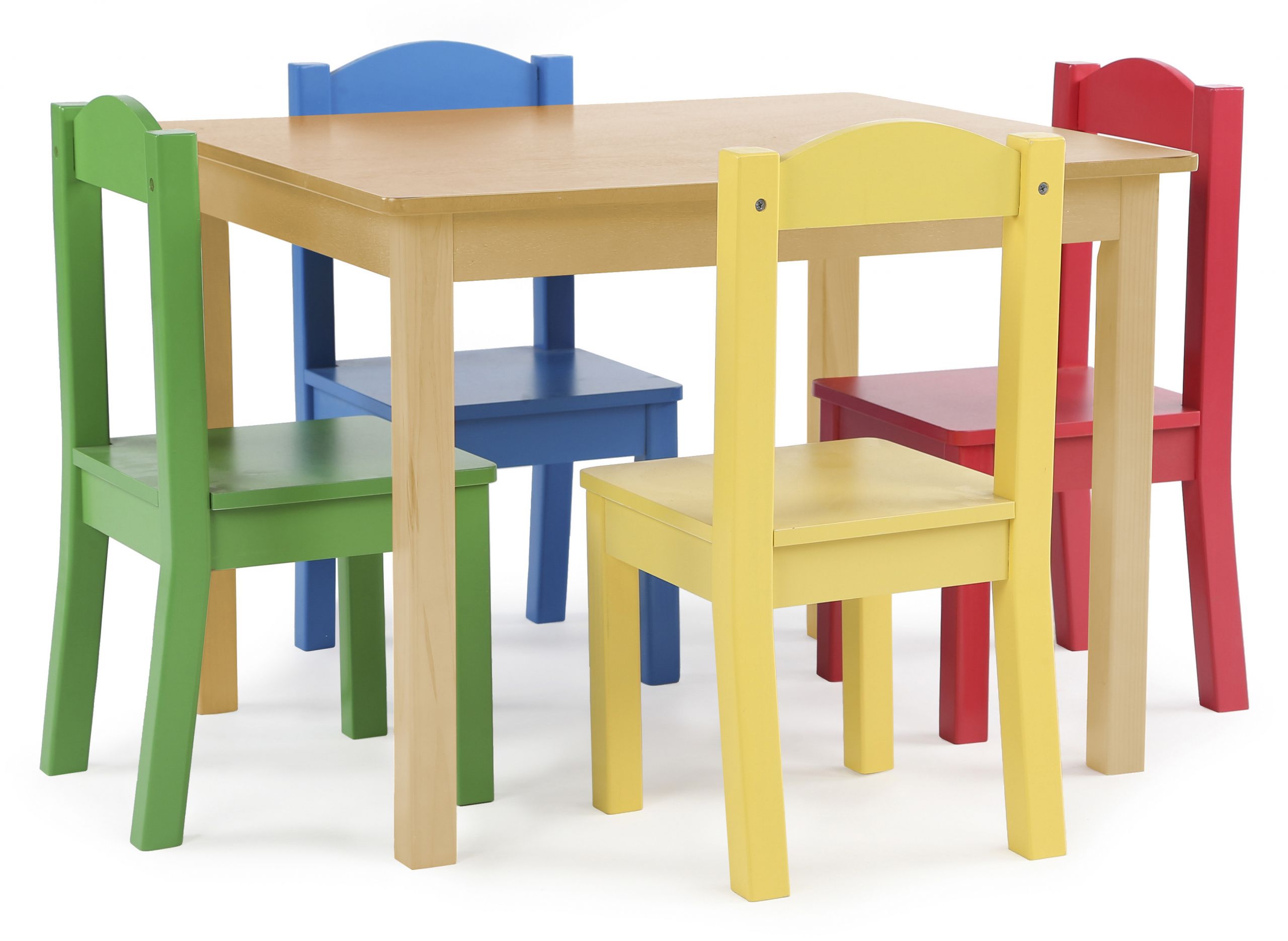 Wooden Kids Table
 Tot Tutors Kids Wood Table and 4 Chairs Set Natural