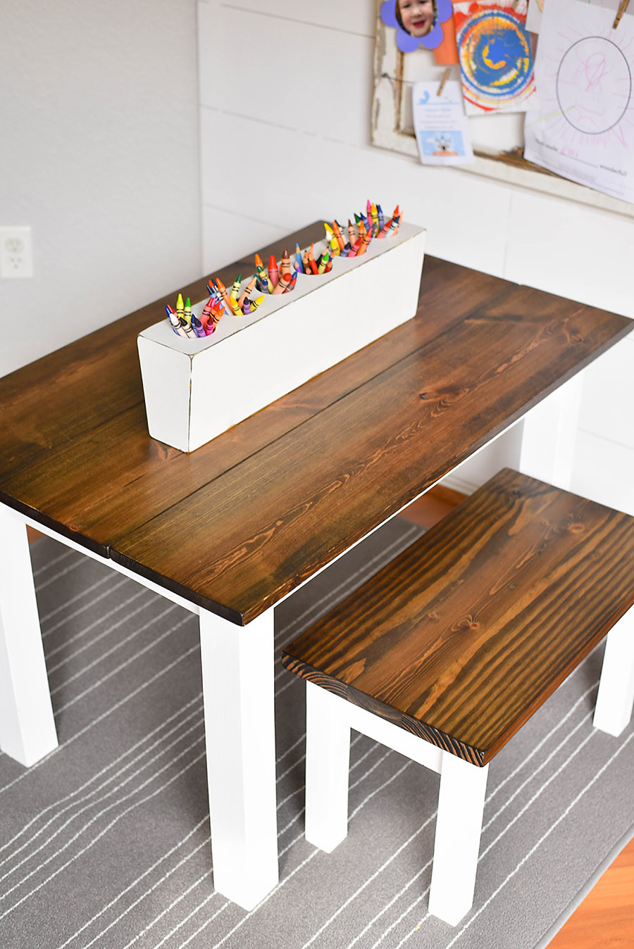 Wooden Kids Table
 How to Make a DIY Farmhouse Kid’s Table