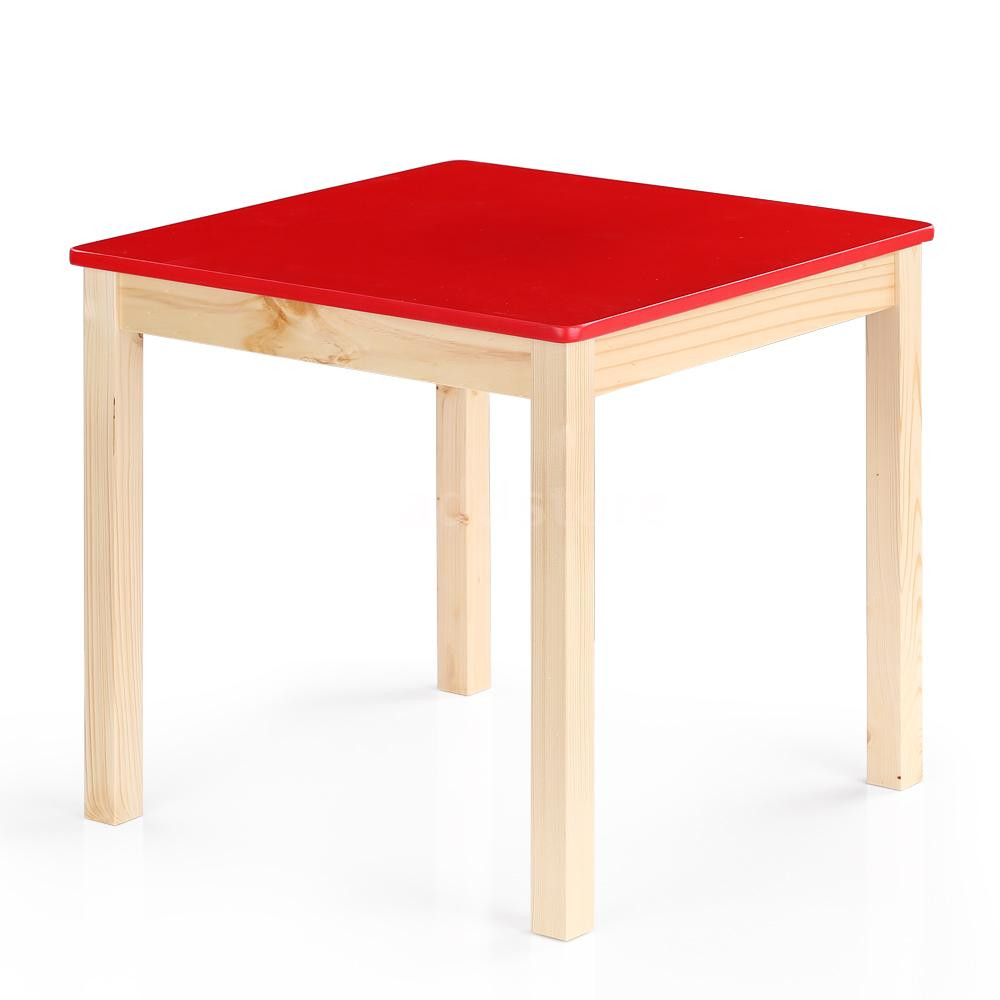 Wooden Kids Table
 iKayaa Wooden Kids Table Solid Pine Wood Square Children