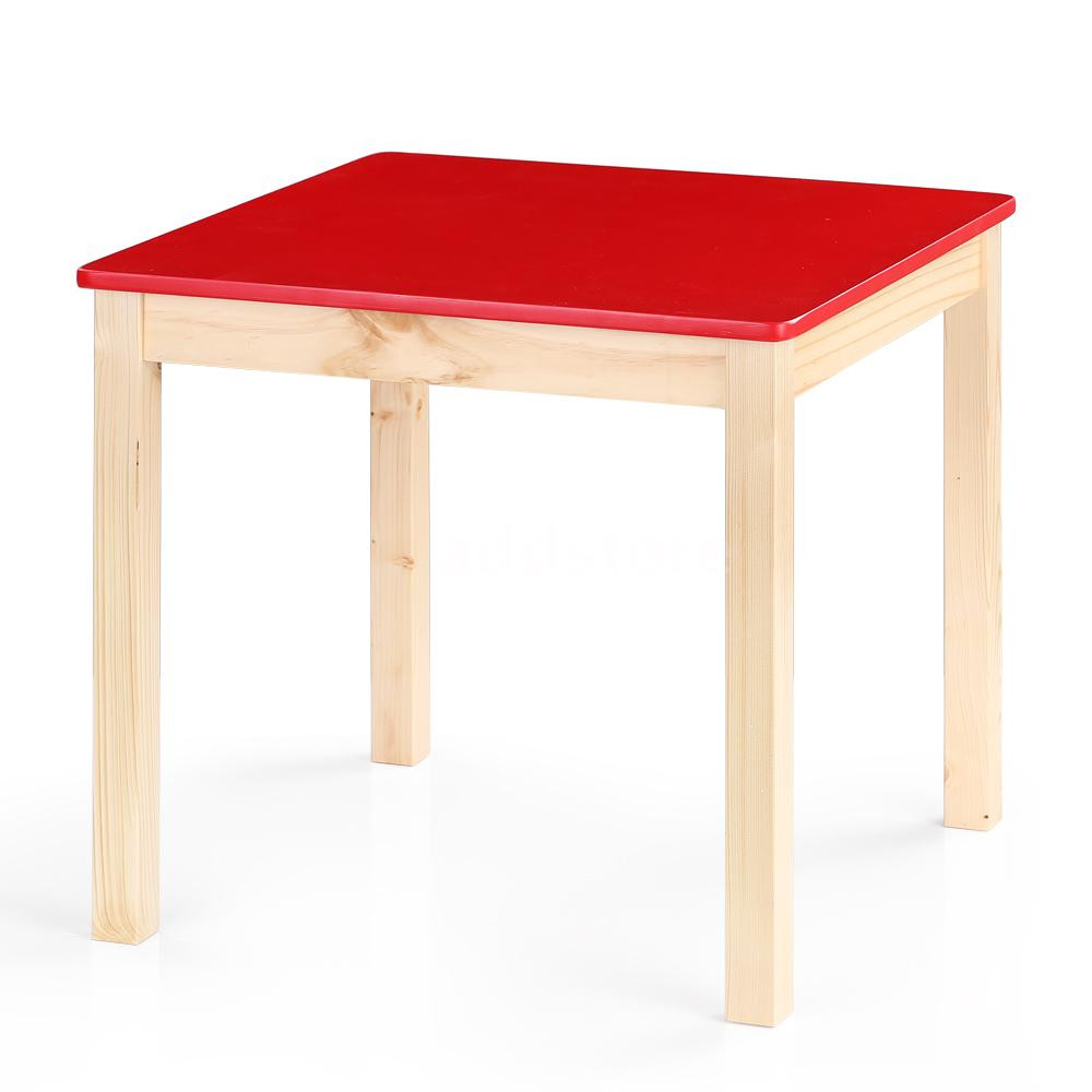 Wooden Kids Table
 iKayaa Wooden Kids Table Solid Pine Wood Square Children