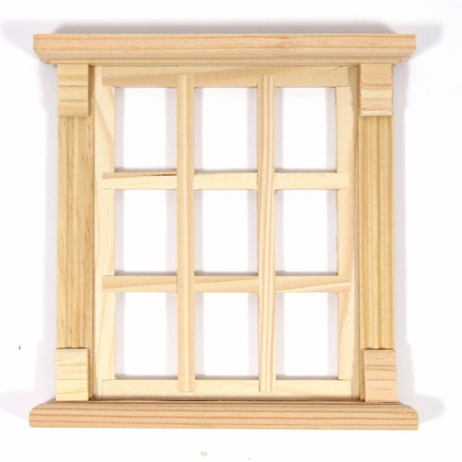 Wooden Window Frames DIY
 Unpainted 9 Pane Wooden Window Frame 1 12 Scale DIY498