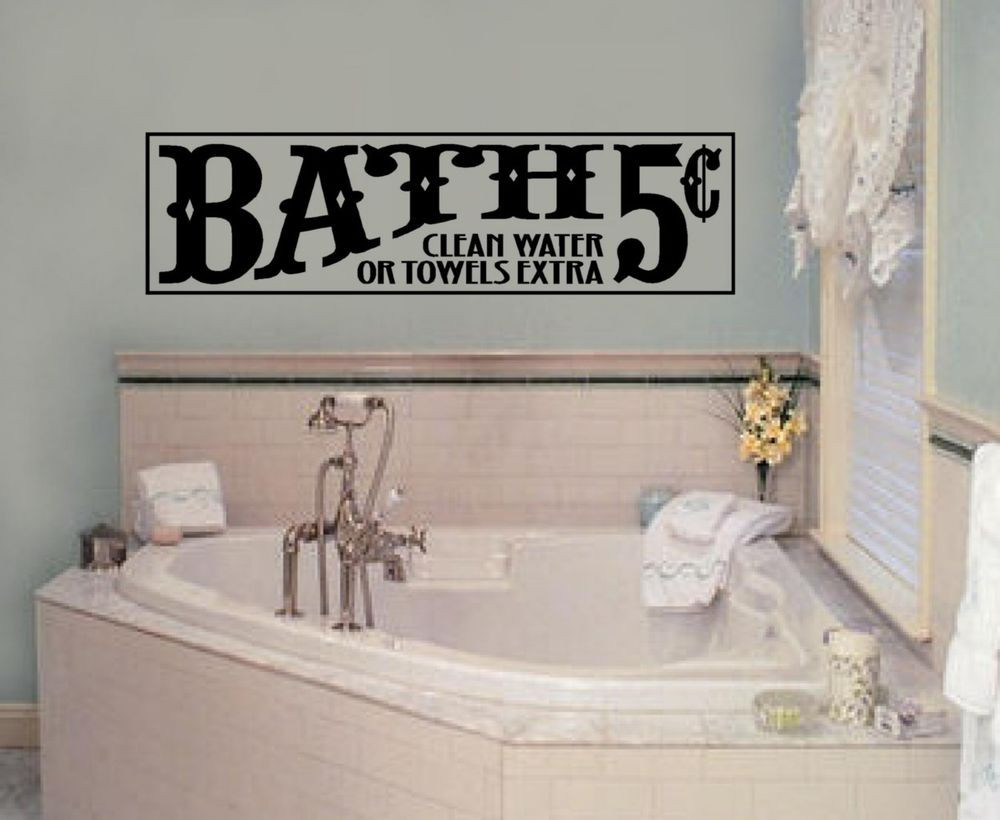 Words On Bathroom Walls
 Bath Vinyl Wall Decal Words Stickers Lettering Decor