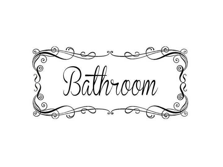 Words On Bathroom Walls
 BATHROOM SCROLL BORDER Wall Decal Lettering Words Sticker