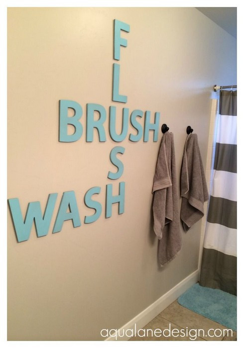 Words On Bathroom Walls
 27 Interior Designs with Bathroom Art MessageNote