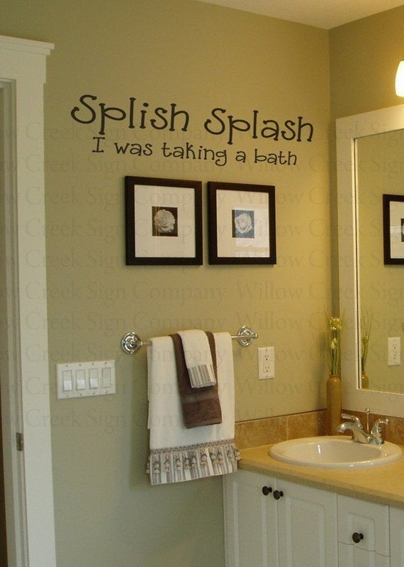 Words On Bathroom Walls
 Splish Splash Vinyl Wall Lettering Words by willowcreeksigns