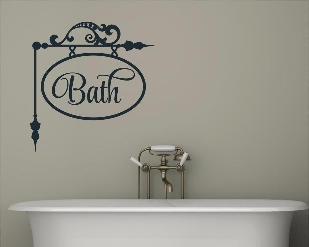 Words On Bathroom Walls
 Bath Bathroom Decor Vinyl Decal Wall Sticker Words