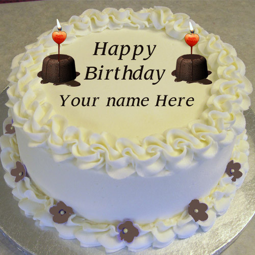 Write Name On Birthday Cake
 Write Name Candle Birthday cake