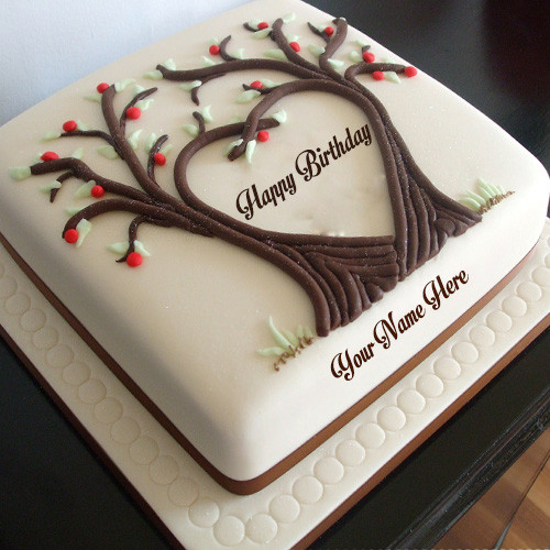 Write Name On Birthday Cake
 write name on tree heart shaped birthday cake images