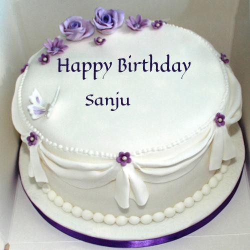 Write Name On Birthday Cake
 Write Name Violet Roses Birthday Cake For Wife