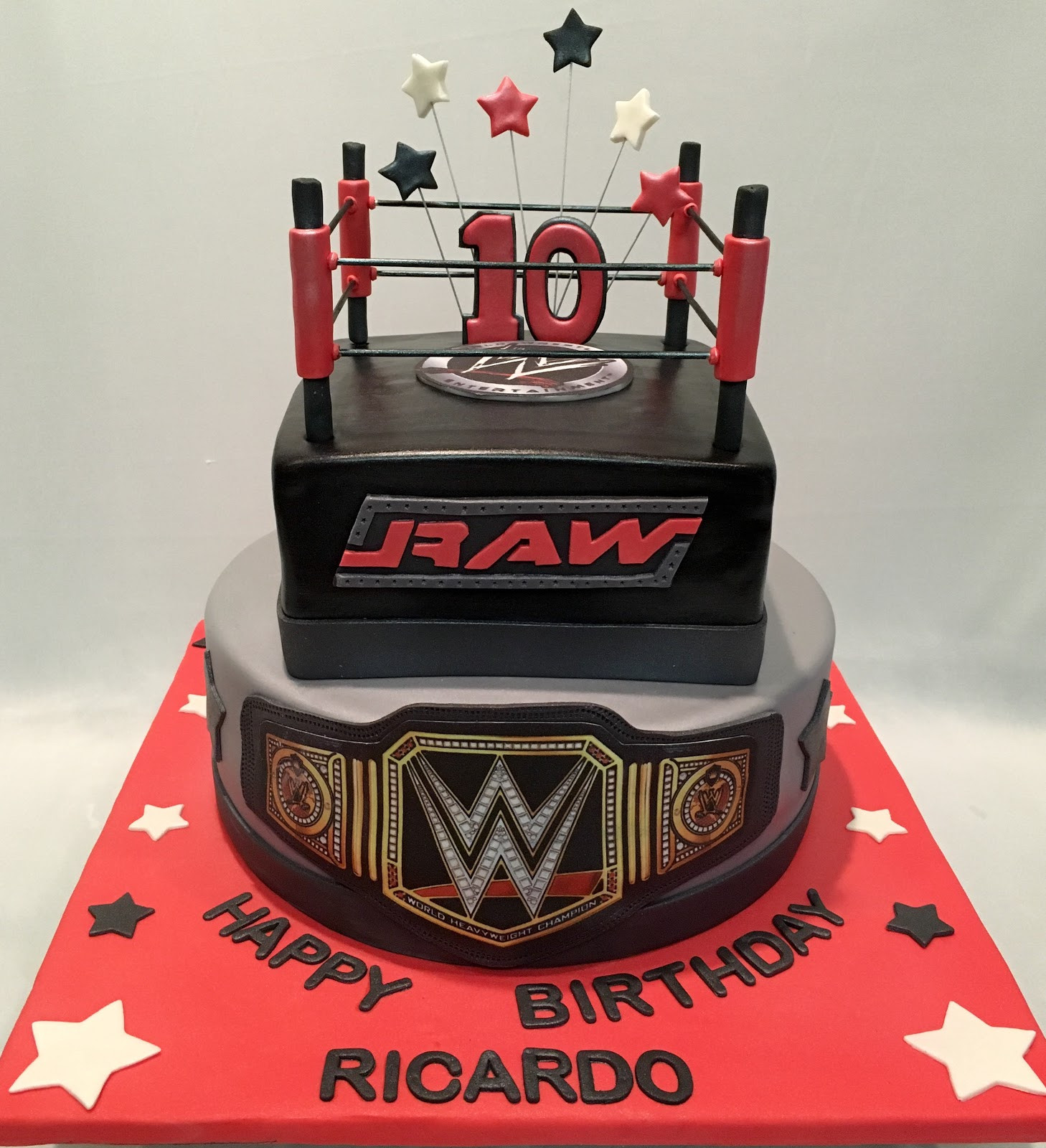 Wwe Birthday Cake
 MyMoniCakes WWE Ring cake with belt