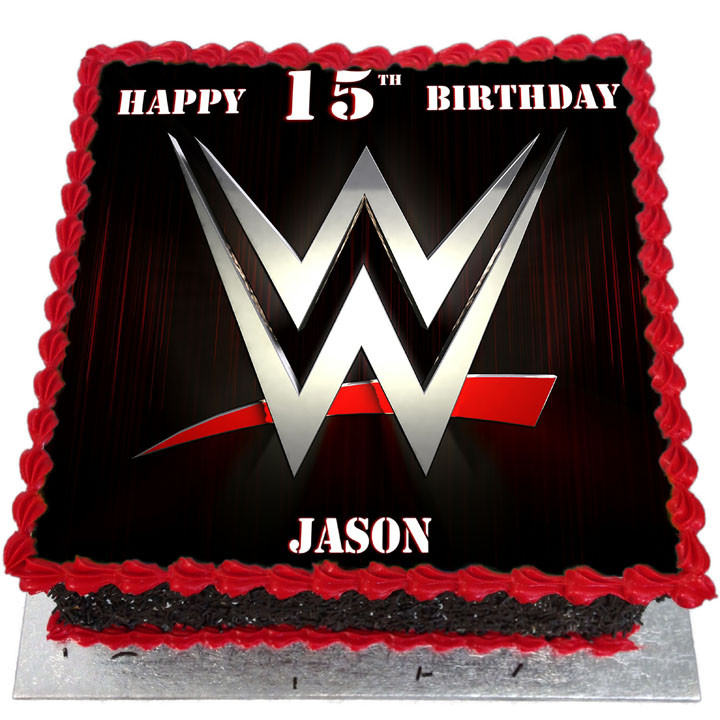 Wwe Birthday Cake
 WWE Network Logo Birthday Cake Flecks Cakes