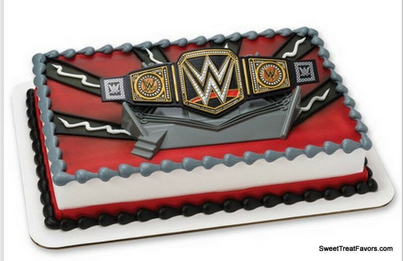 Wwe Birthday Cake
 WWE Wrestling Cake Decoration Party Supplies TOPPER KIT